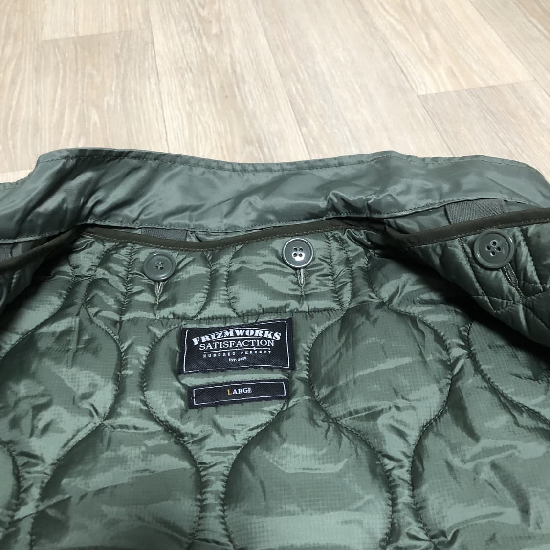 (L) 프리즘 웍스 헤비 나일론 M-65 피시테일 개파카 풀세트 그린 상품이미지6