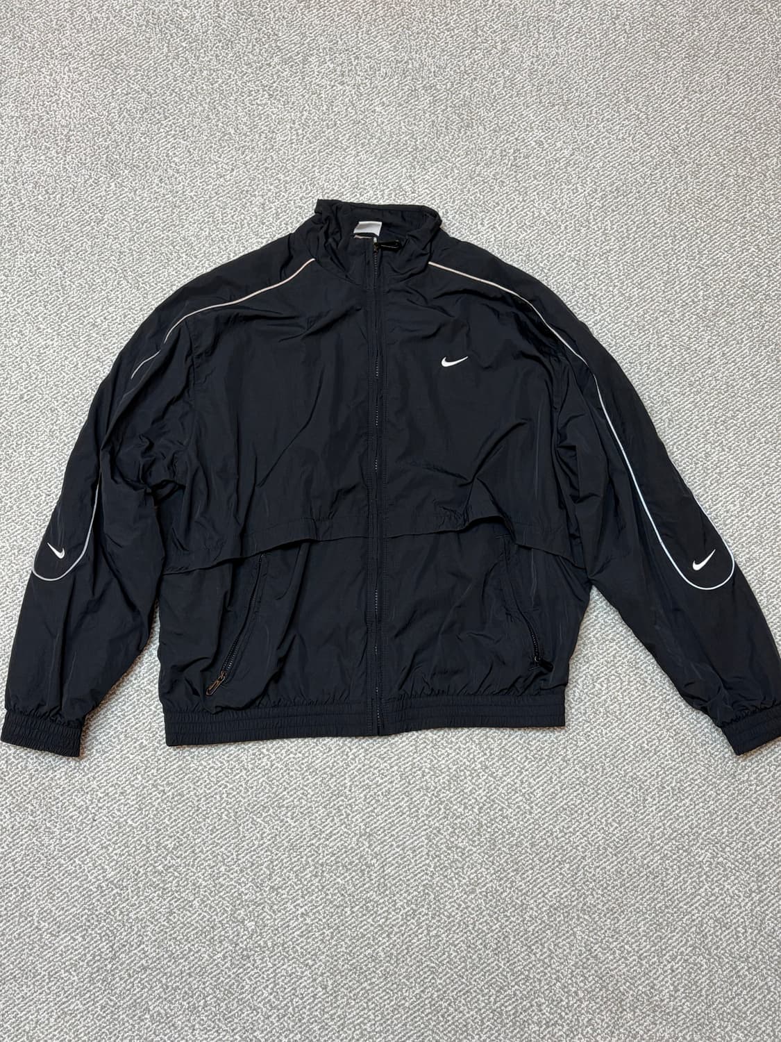 나이키 NSW 솔로 스우시 우븐 트랙 자켓 블랙 - 아시아 상품이미지1