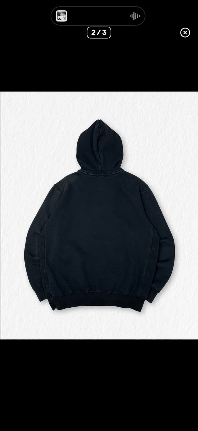 폴로 기모 블랙 후드집업 상품이미지2