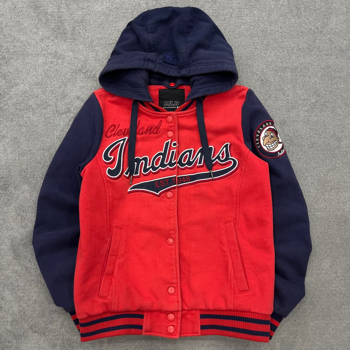 85 MLB 클리블랜드 후드 야구 점퍼 바시티자켓 상품이미지1