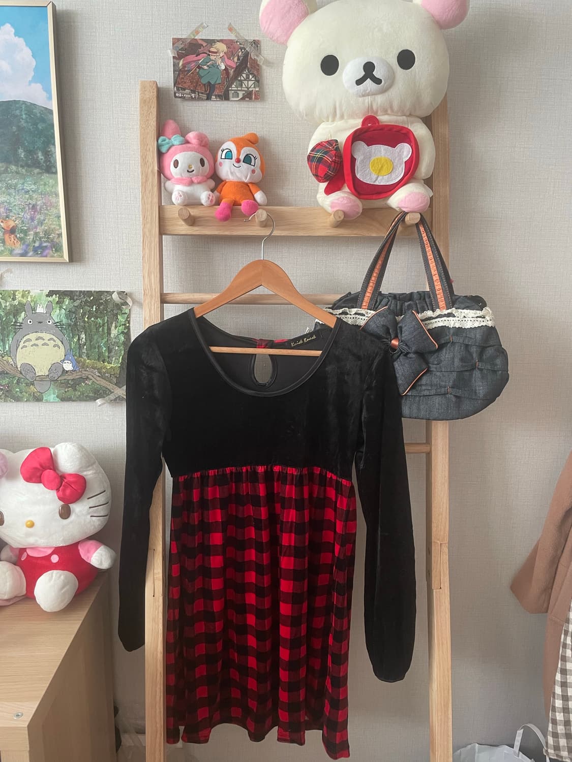 모리걸 빈티지 캐캐체 케이프 set 🖤♥️🎀 상품이미지5