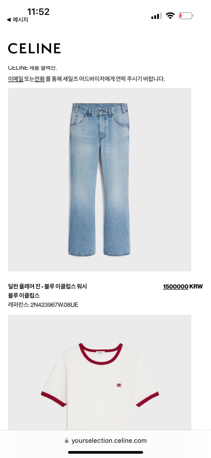 셀린느 딜런 플레어 진 상품이미지1