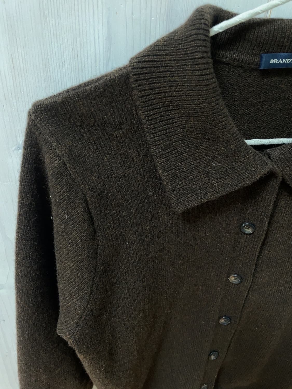 브랜디멜빌 브라운 울 카라 가디건 상품이미지3