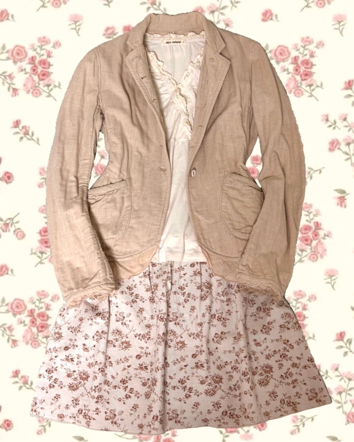 빈티지 모리걸 코디세트 플로럴 상품이미지1