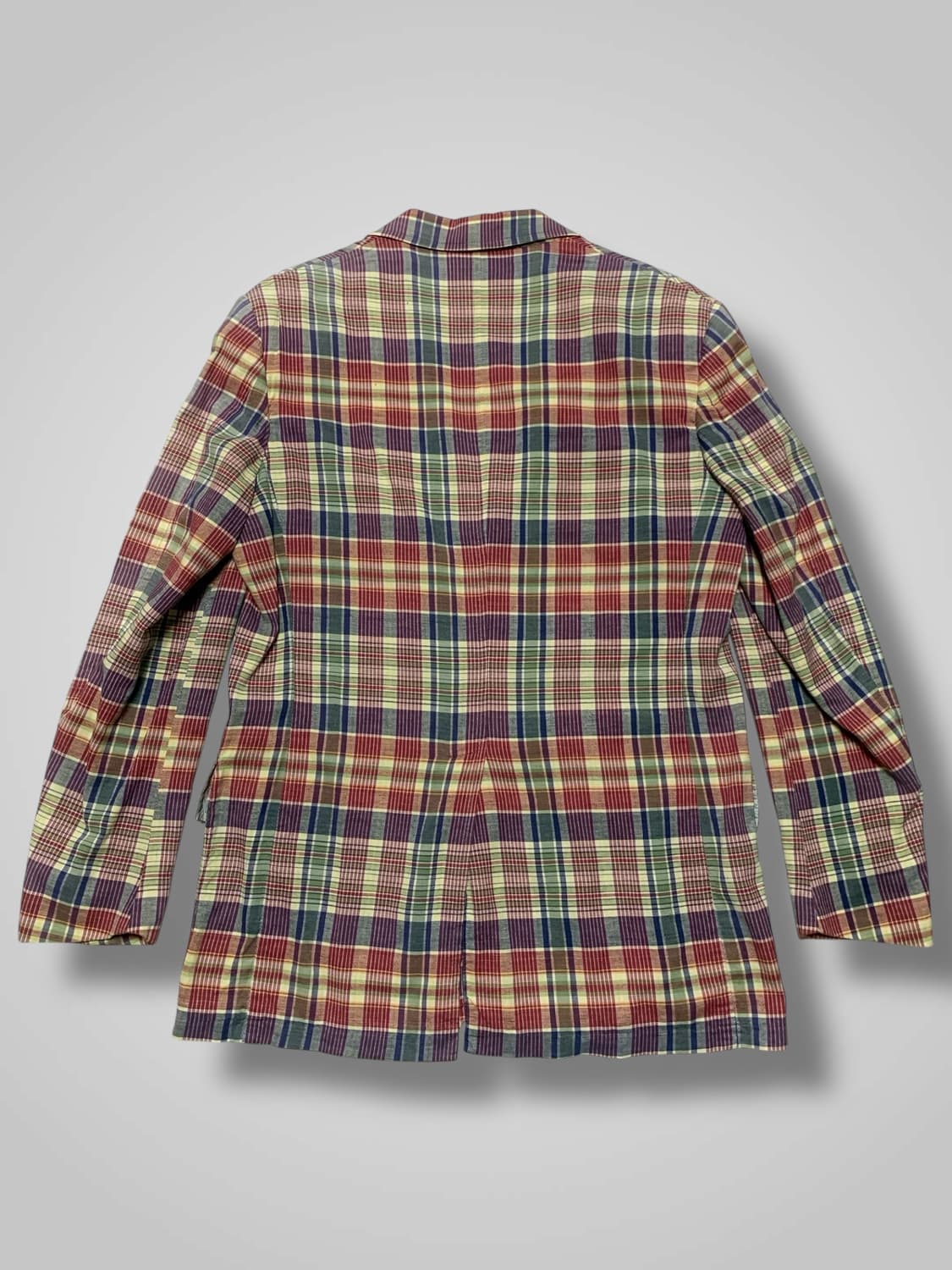 [105]폴로 린넨 체크 블레이저 자켓 상품이미지7