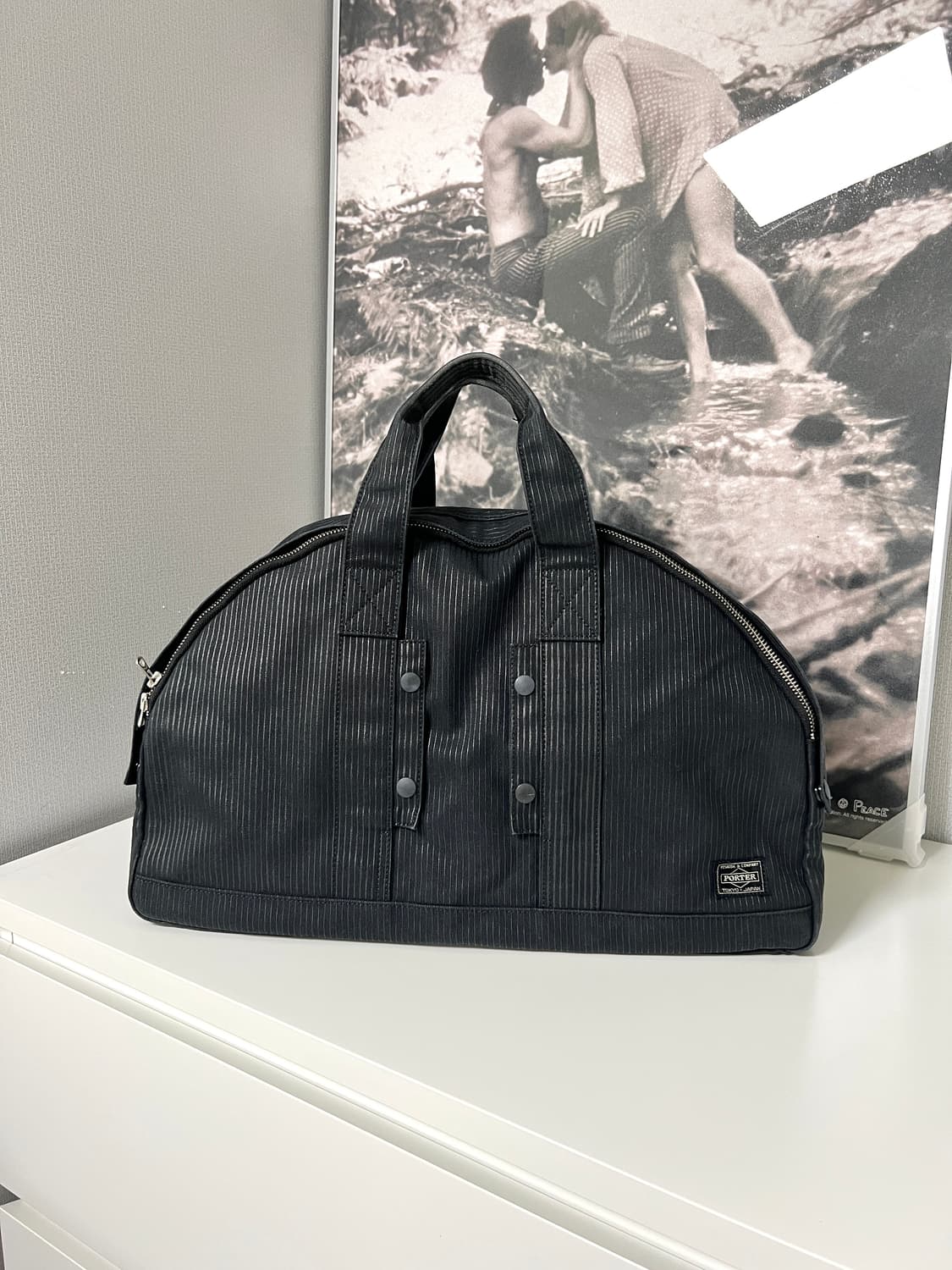 PORTER-TOTE BAG XL (Washed Stripe Black) 상품이미지1