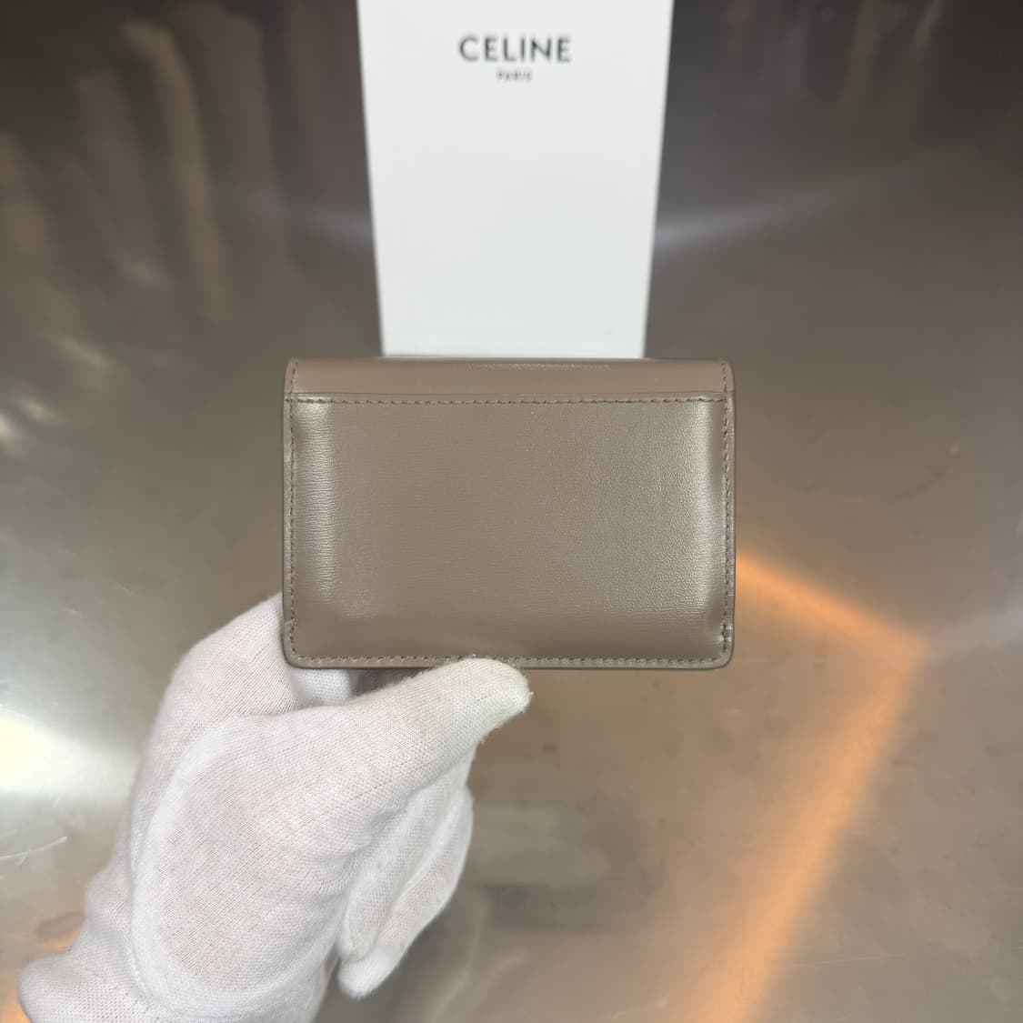 [리오브] 셀린느 트리오페 샤이니 샤프스킨 플랩 카드지갑 상품이미지3