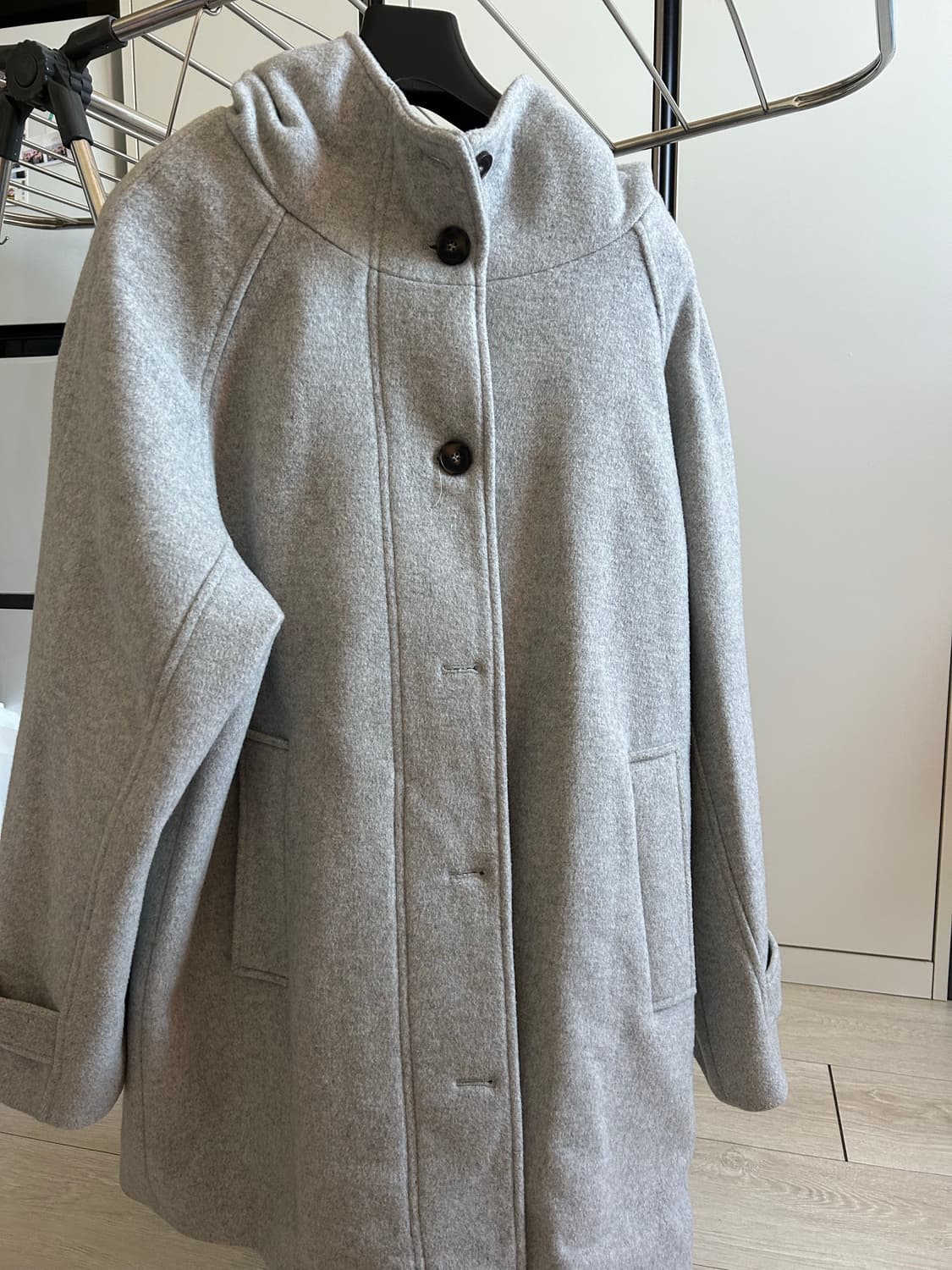 오피쉬 울 하프 코트 그레이 상품이미지4