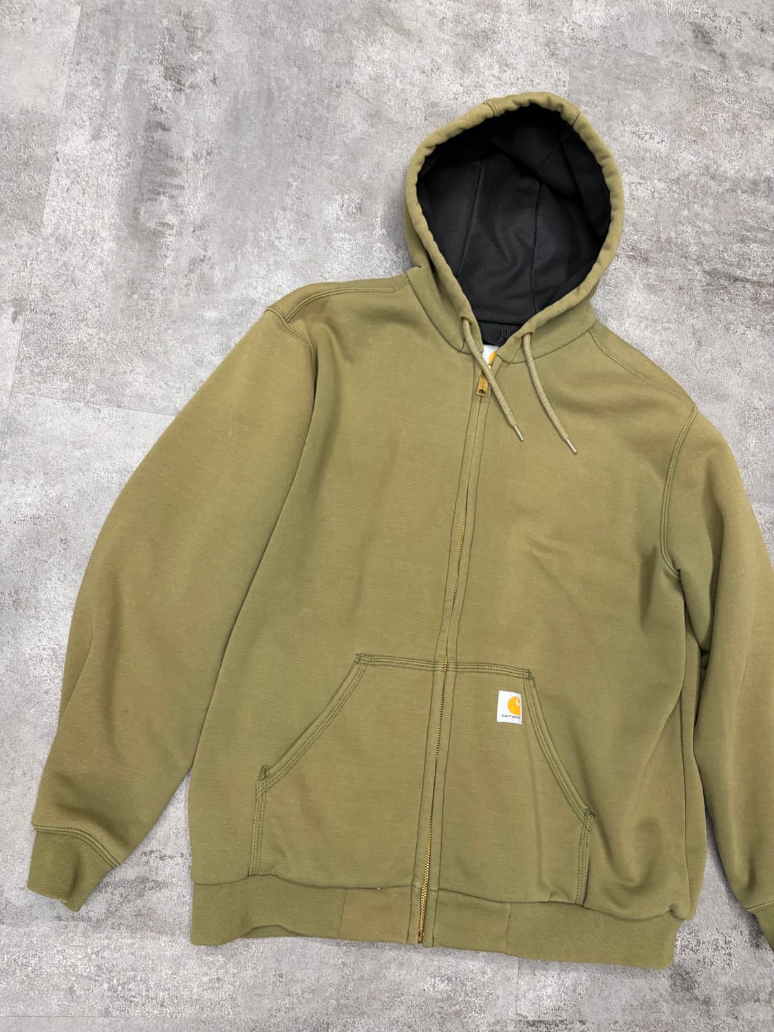 칼하트 써멀 후드 집업 올리브 상품이미지2