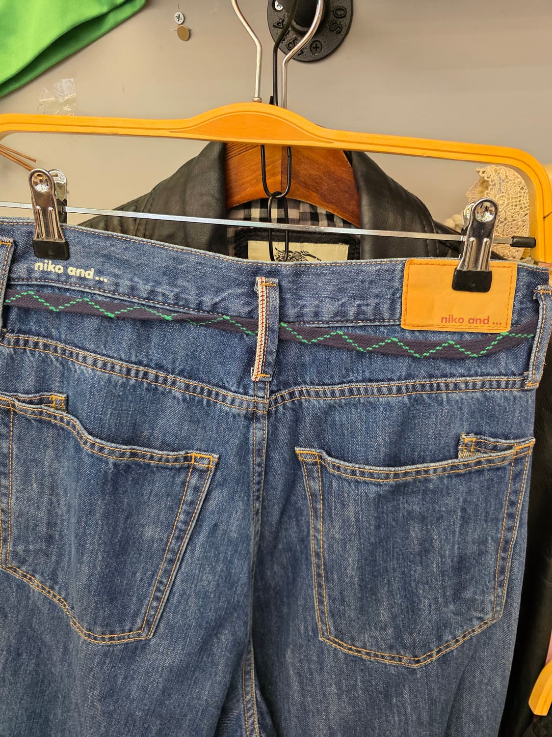 니코앤드 핀턱 데님 팬츠 L 상품이미지6