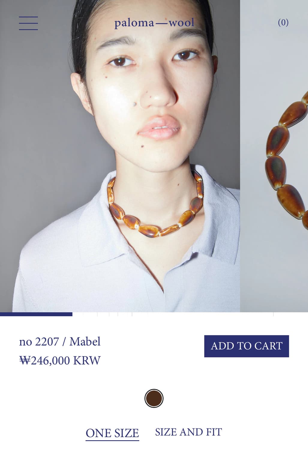 팔로마울 Mabel Necklace/목걸이_브라운 상품이미지4