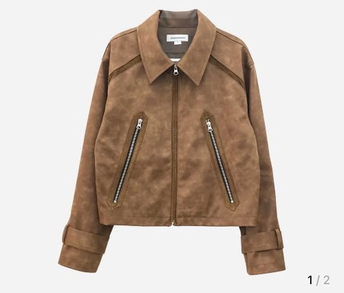 999휴머니티 에코크랙레더자켓 브라운 상품이미지1