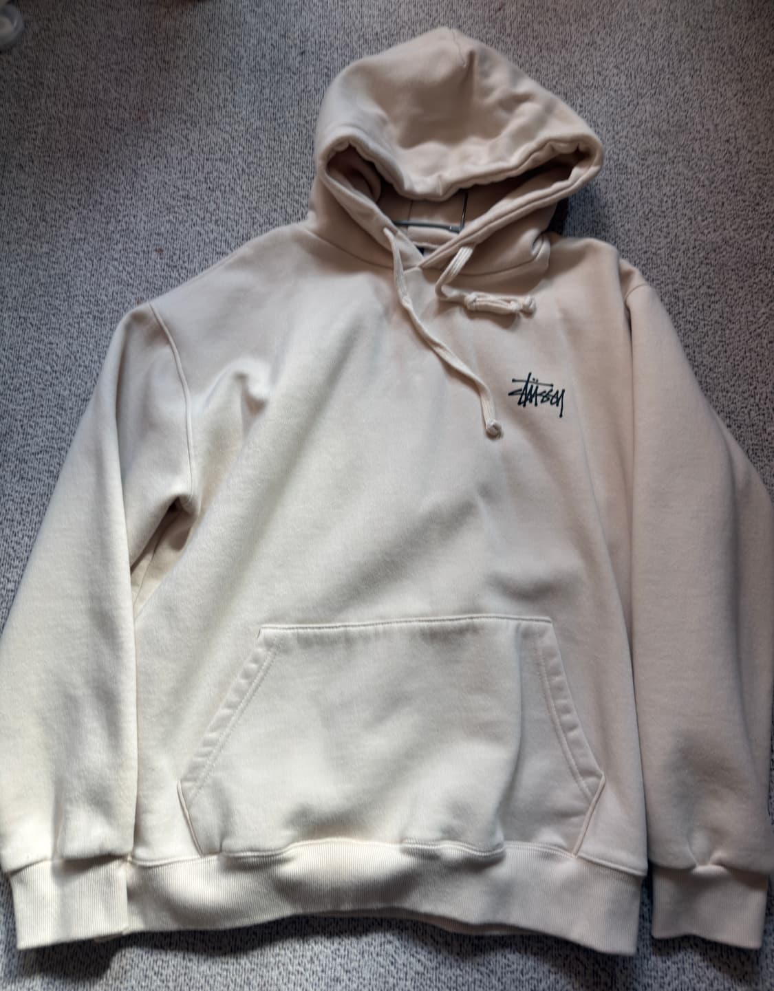 스투시 베이지 후드 M 상품이미지1