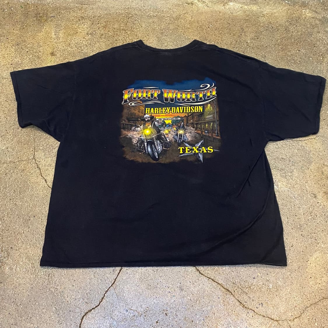 미국 빈티지 할리데이비슨 빅사이즈 스컬 로고 텍사스 반팔티 상품이미지4