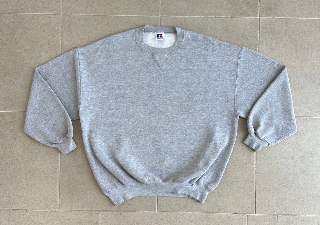90s 빈티지 러셀 스웻셔츠 그레이 XXL USA 상품이미지1