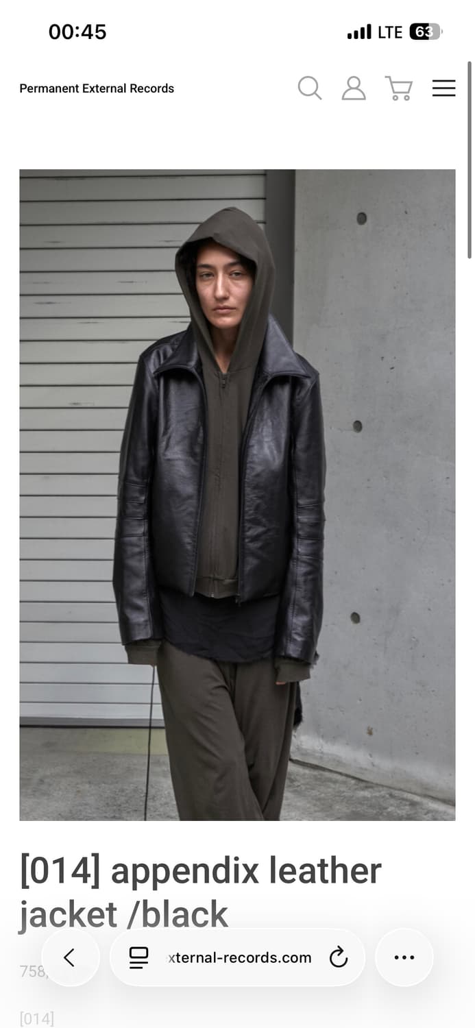 appendix leather jacket /black 상품이미지1