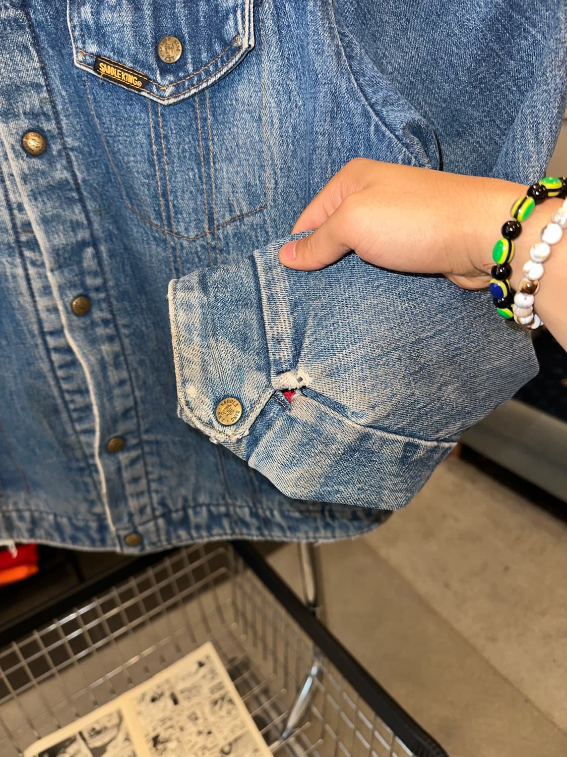 80’s Saddle King Western blanket denim 상품이미지8