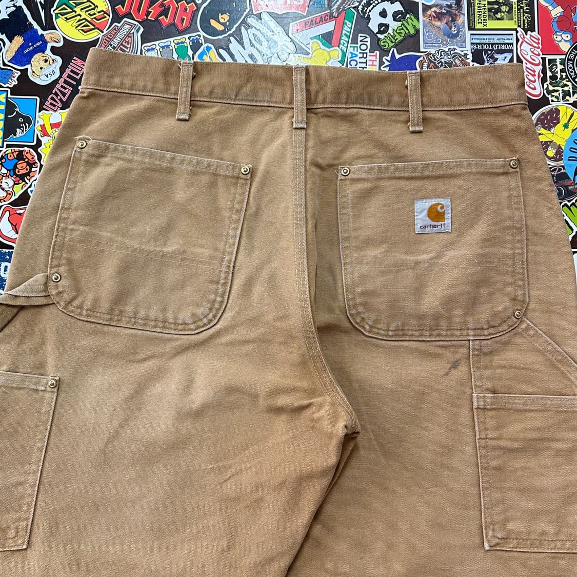 USA 칼하트 더블니 카펜터 팬츠 B01-BRN 33 상품이미지3