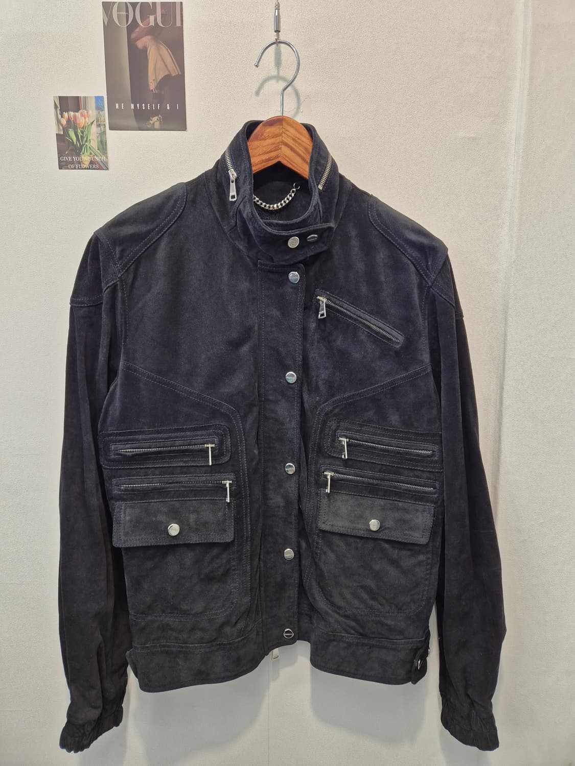 Mabrun 남성 스웨이드 가죽 자켓- 블랙 50 상품이미지1