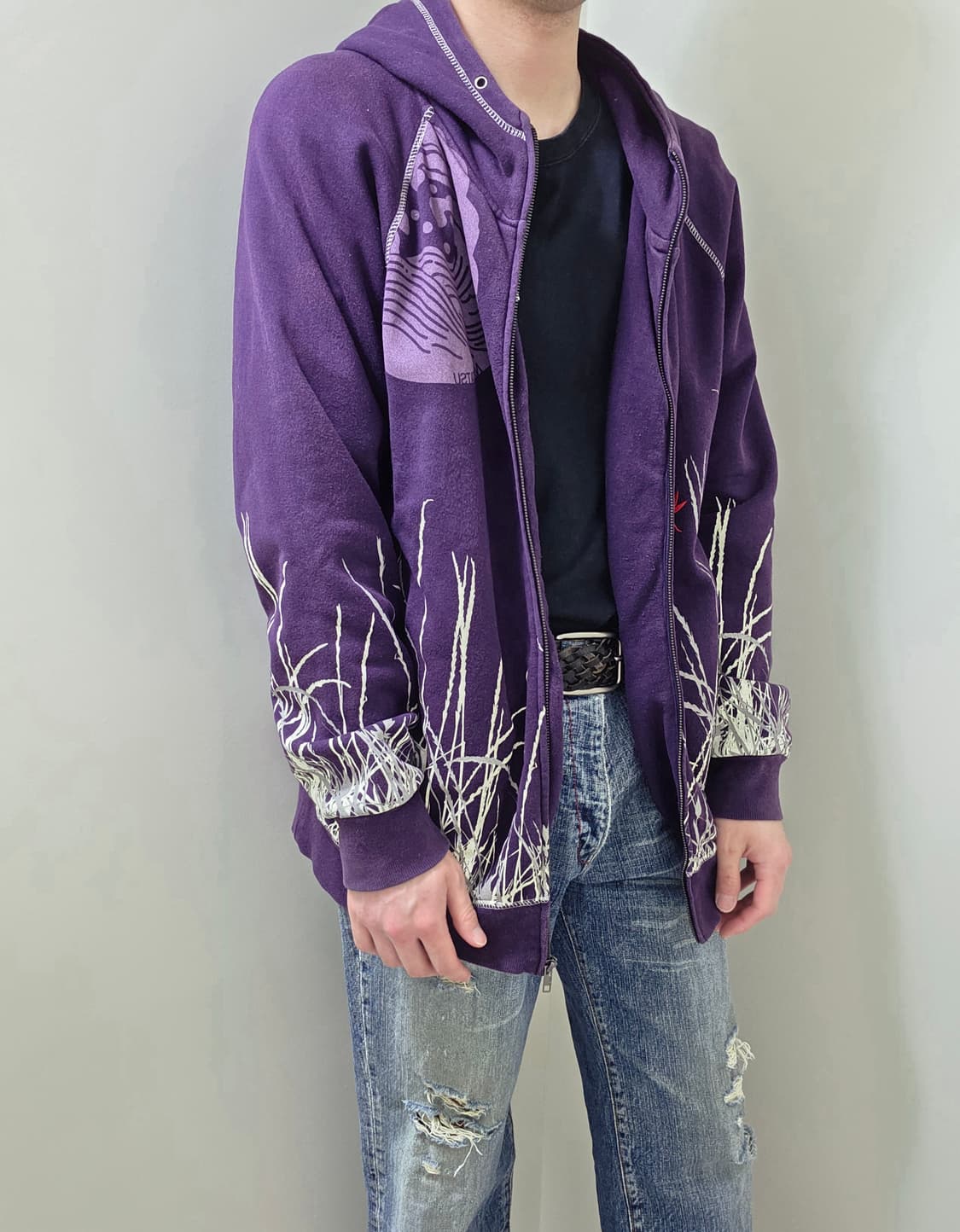 NAMITATSU 퍼플 집업 후드 재킷 상품이미지2