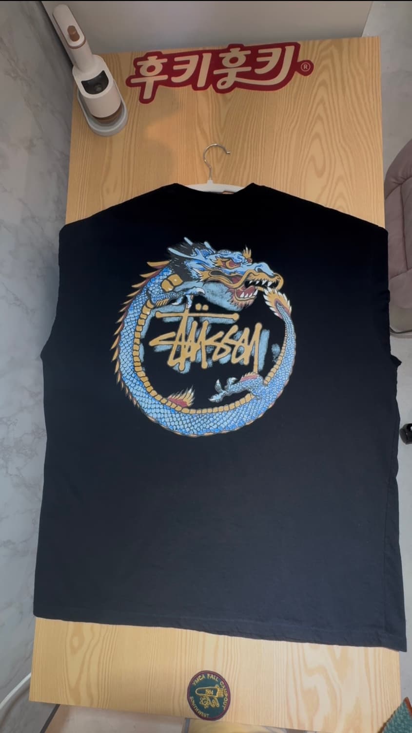STUSSY 드래곤 서클 로고 반팔 티셔츠 (블랙) 상품이미지8