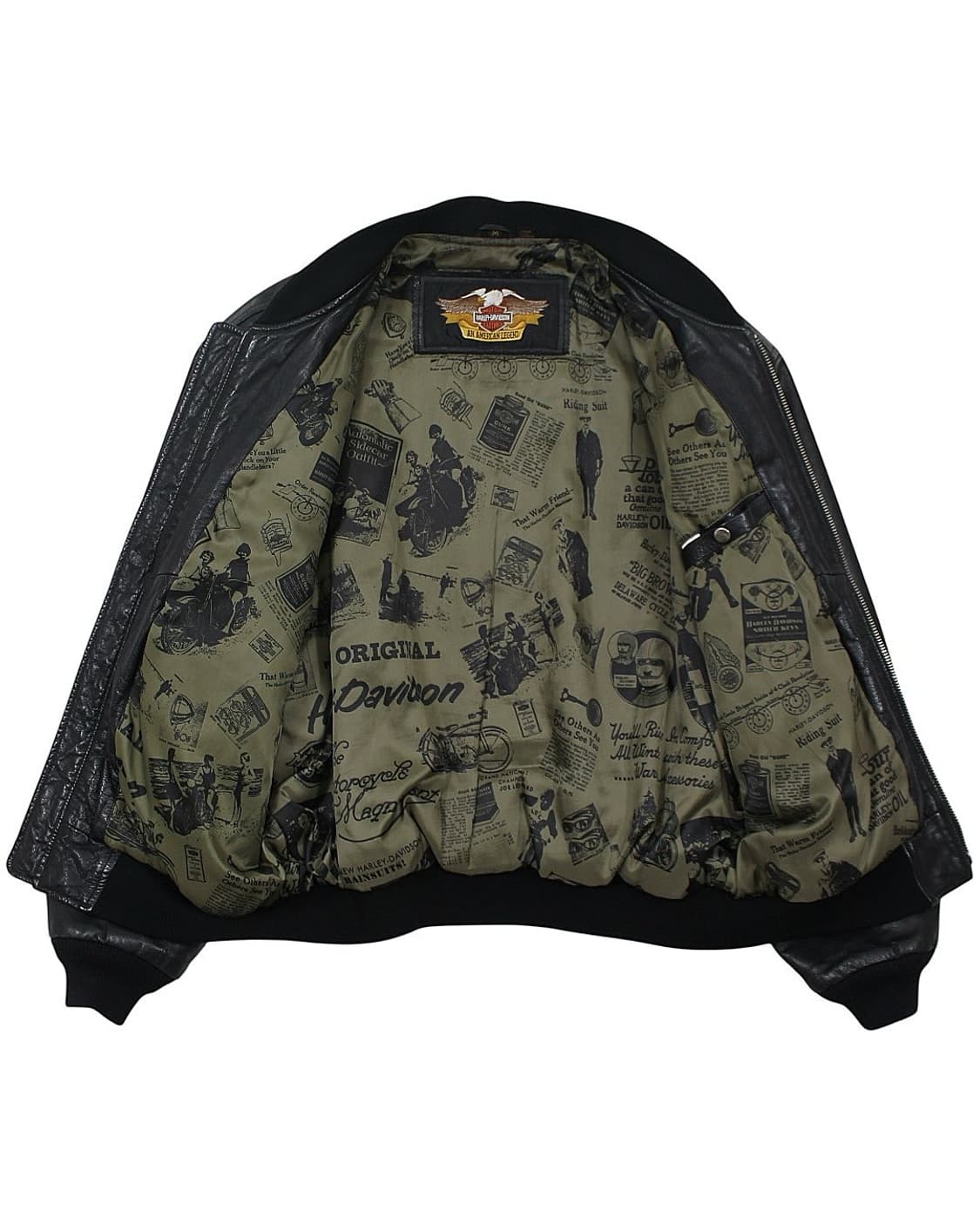 1990s 할리데이비슨 V-Twin Power 레더 자켓 빈티지 가죽 상품이미지3