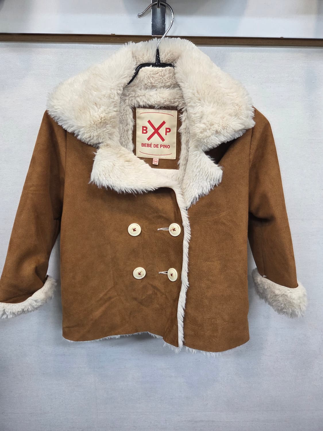 베베드피노 키즈 스웨이드 무스탕 자켓 120 상품이미지1