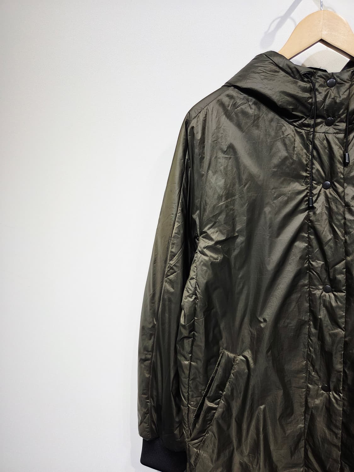 자라 카키색 나일론 롱패딩_L 상품이미지3