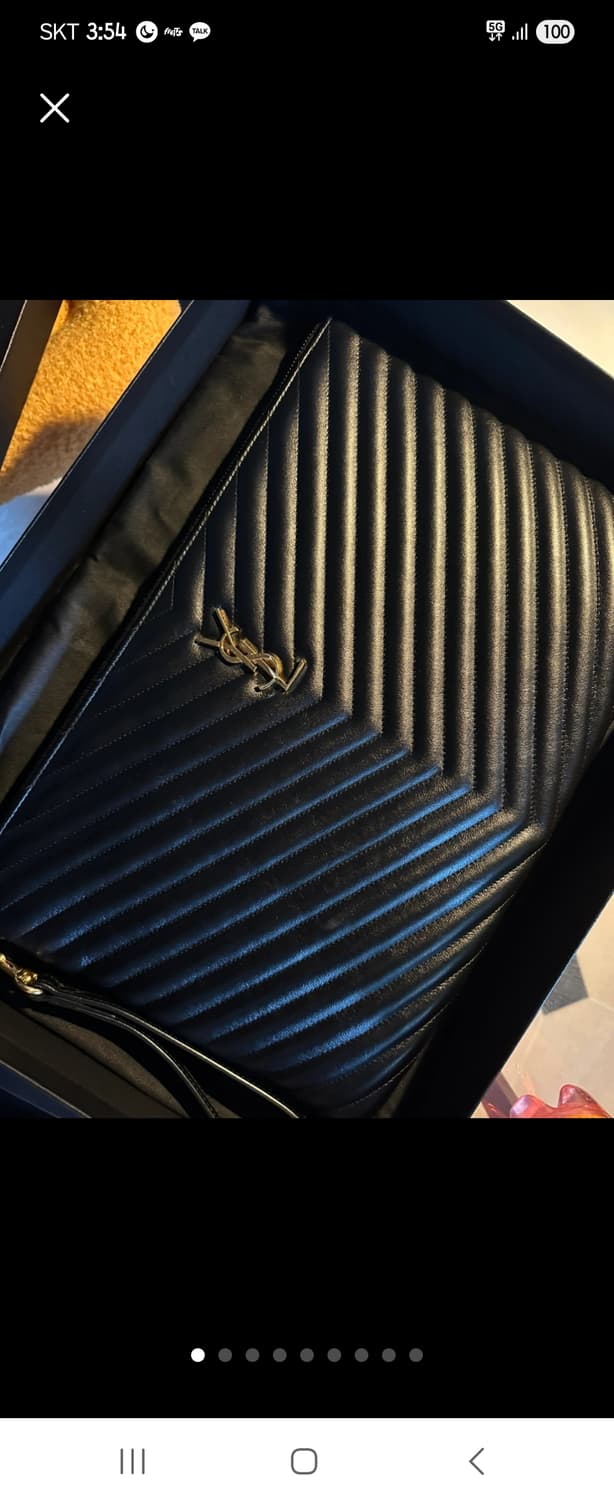 (정품)생노랑 스트랩 클러치백 L 상품이미지1