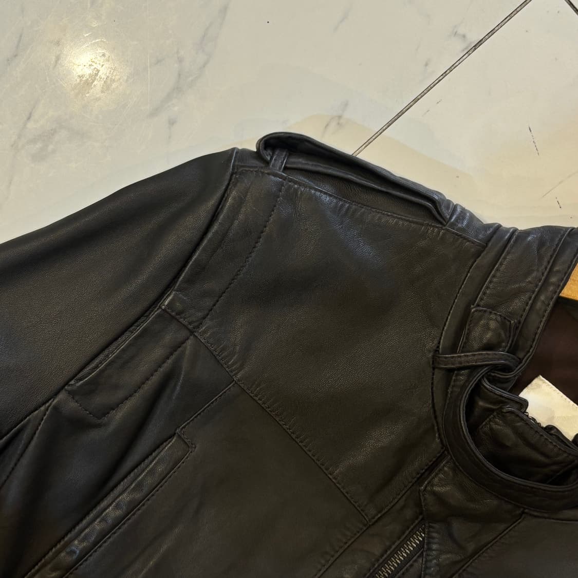 빈티지 남자 양가죽 자켓 견장 가죽자켓 LAMB SKIN 상품이미지3