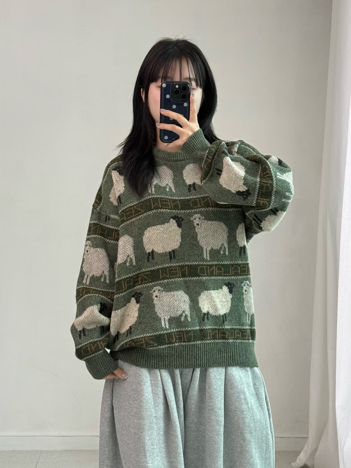 빈티지 뉴질랜드 양 니트 상품이미지1