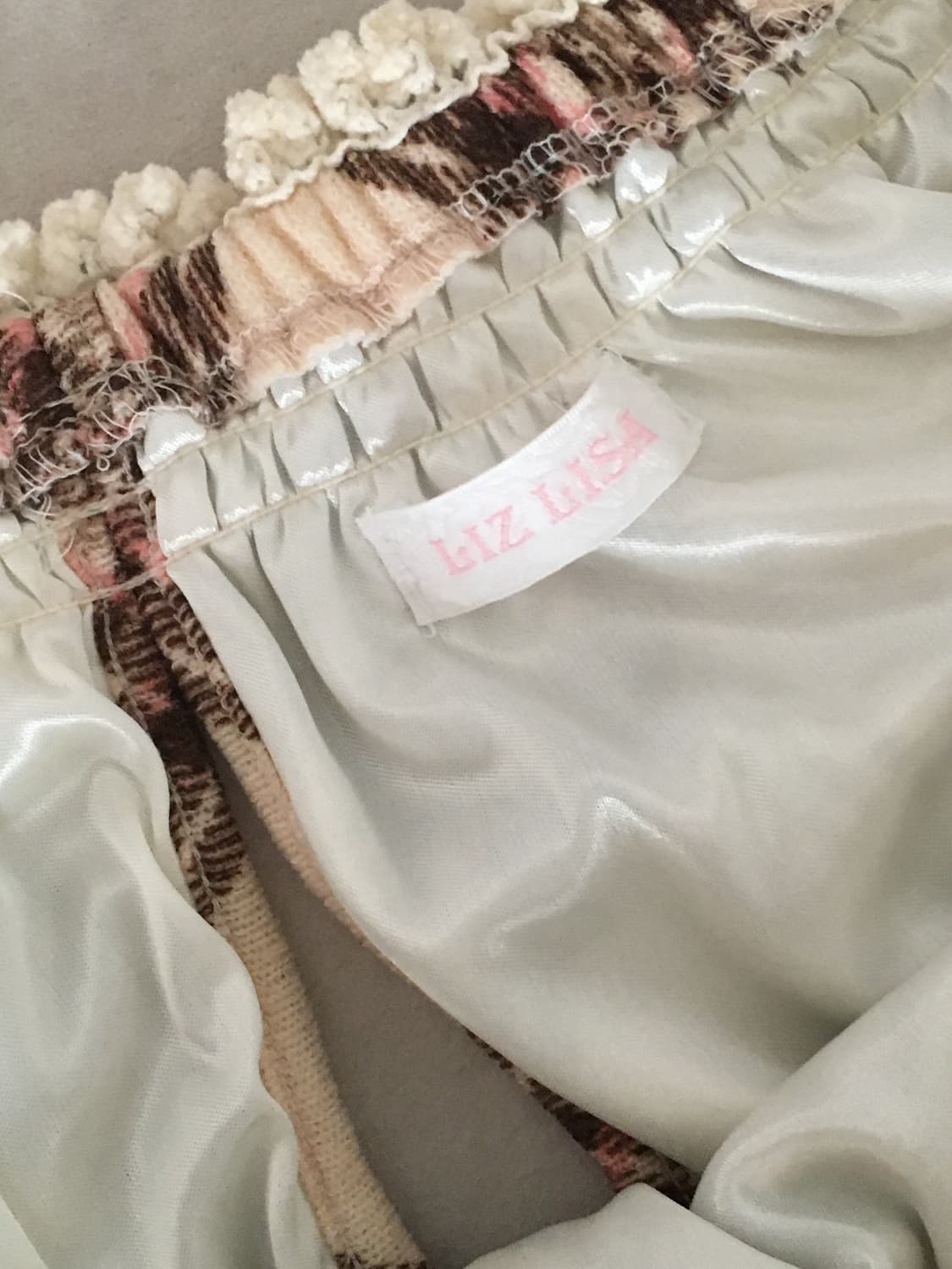 리즈리사 딸기초코 레이스 튜닉 원피스 라떼 히메 갸루 러블리 로걀 빈티지 상품이미지3