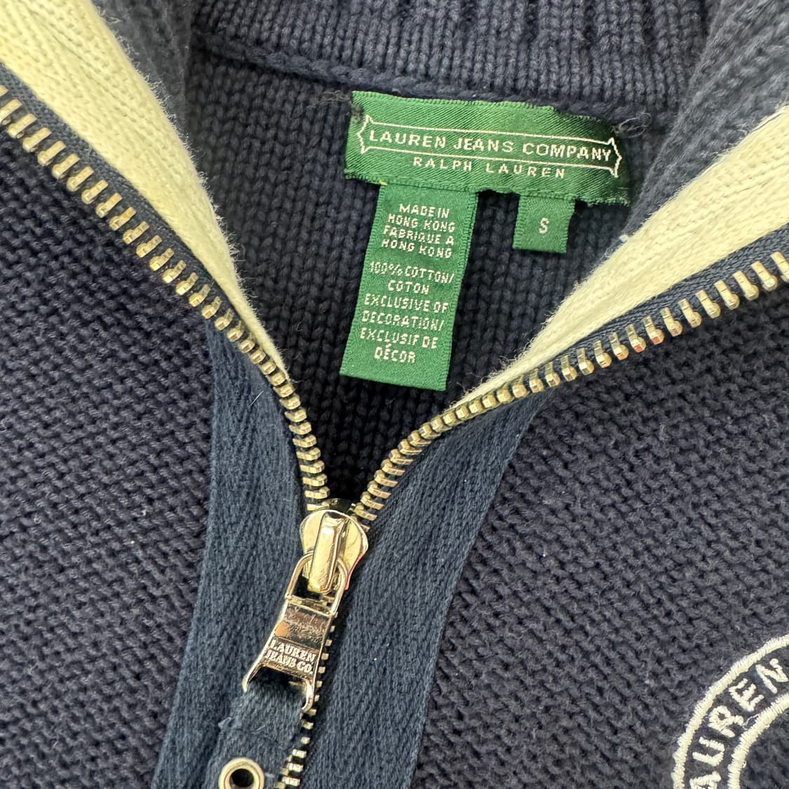 여성용 S 랄프로렌 로렌 클래식 로고 니트 집업  상품이미지7