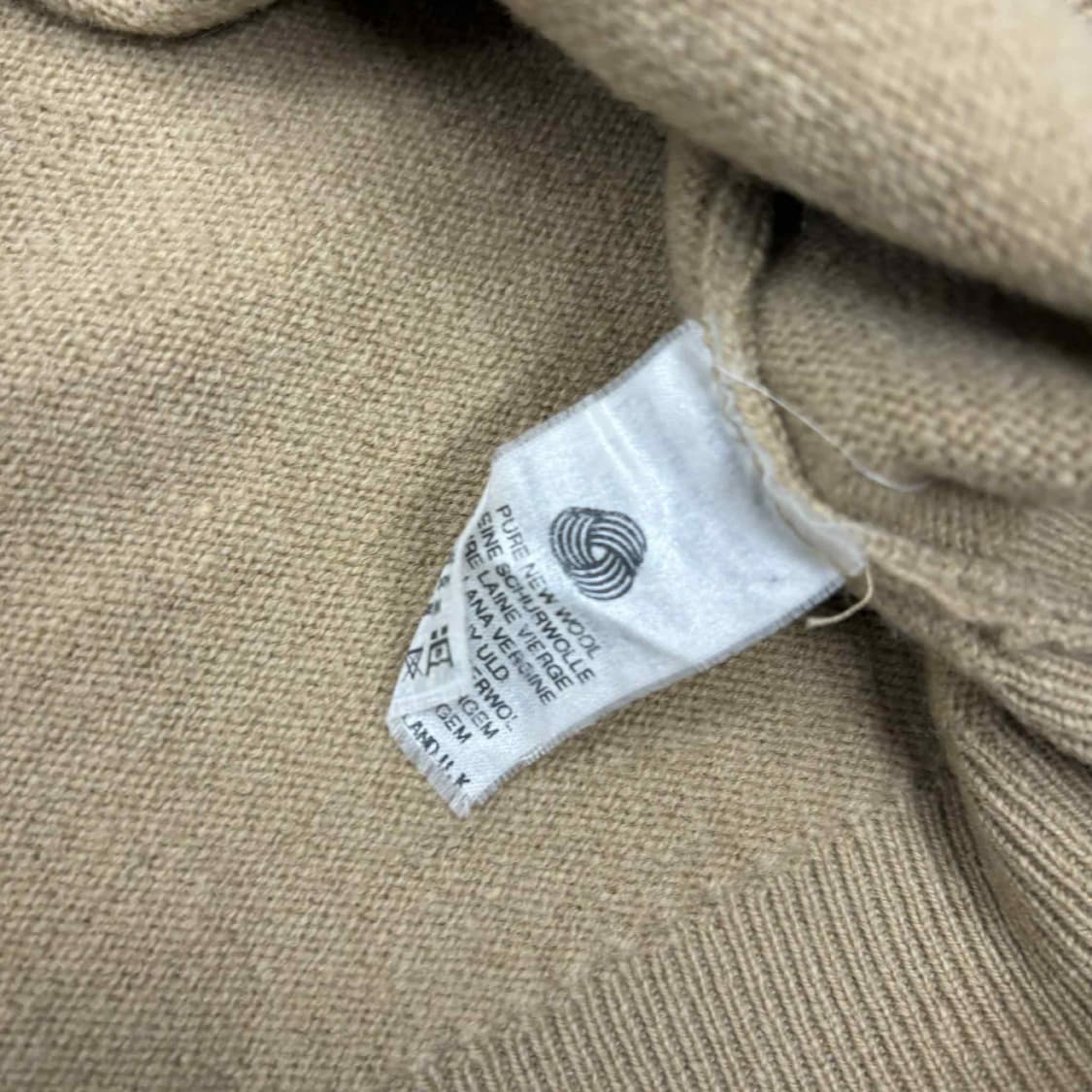 버버리 90s 베이지 빈티지 램스울 브이넥 니트 스웨터 상품이미지7