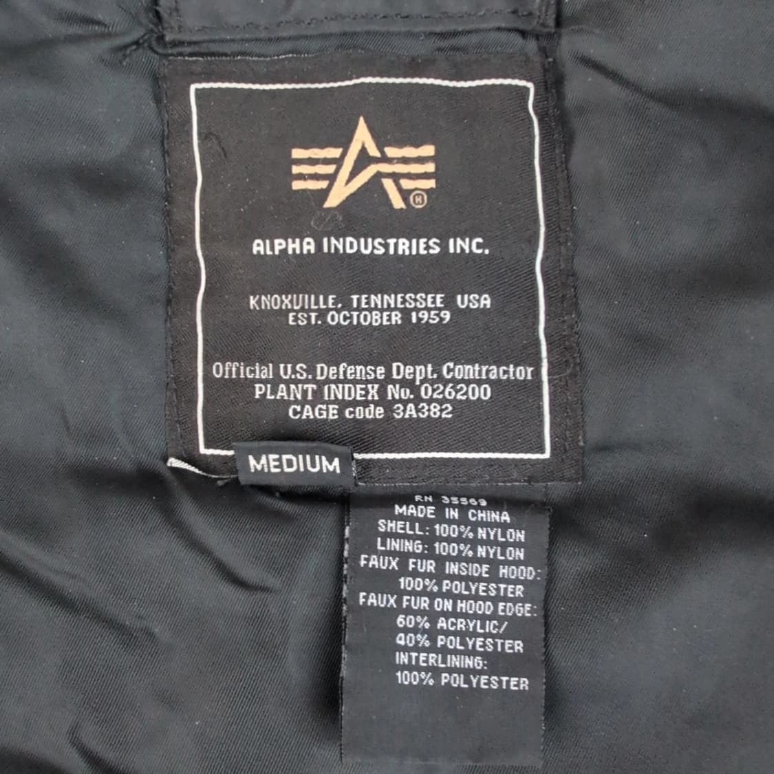 80s~90s 미공군 납품용 알파 인더스트리 N-3B 파카 블랙 상품이미지7