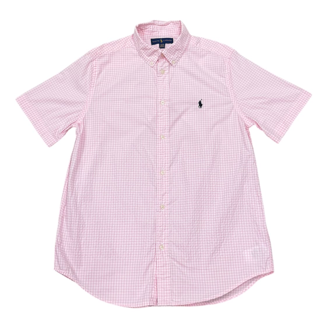 폴로 랄프로렌 핑크 체크 반팔 셔츠 남방 XL 상품이미지1