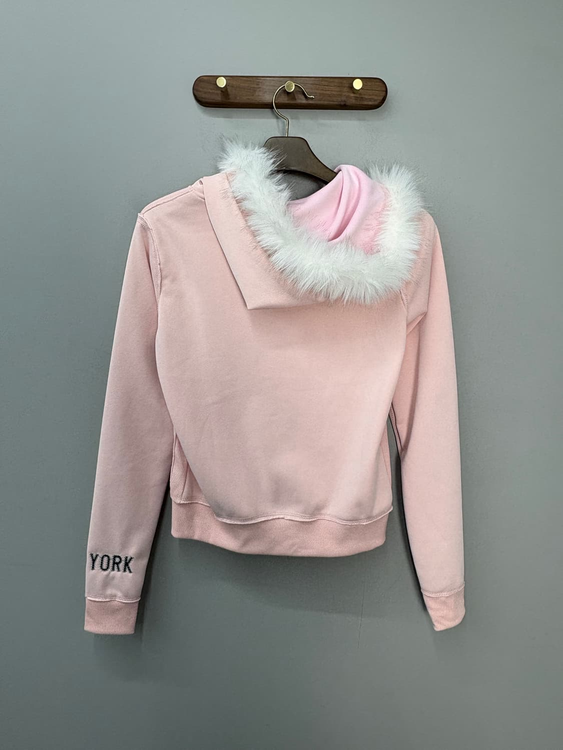 빈티지 y2k 핑크 퍼 후드집업 A3043 상품이미지5