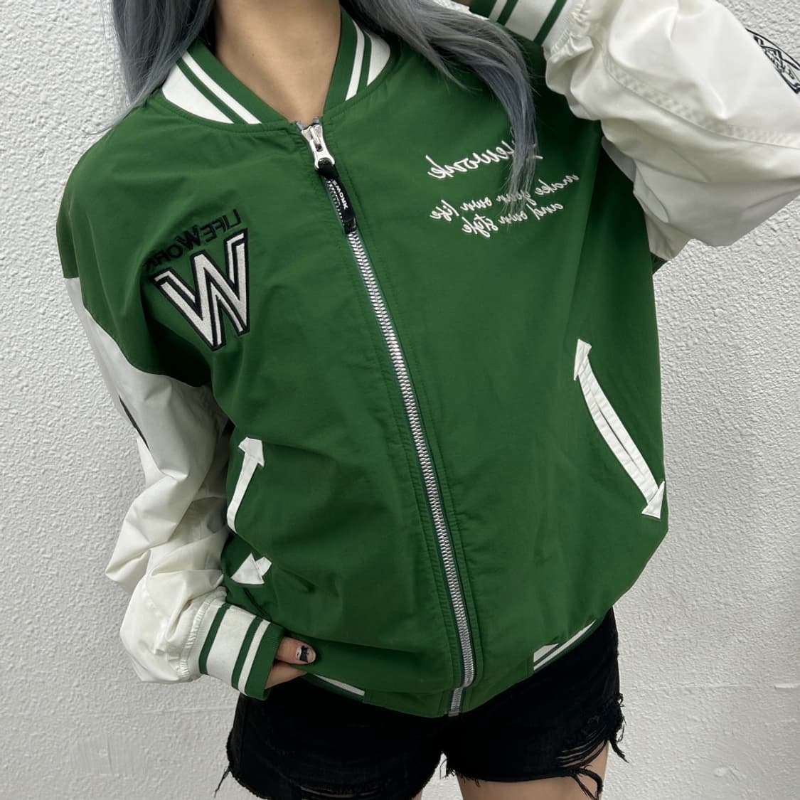 라이프워크 힙 도그 그린 바시티 자켓 M ( 발매가 199000원 ) 상품이미지1