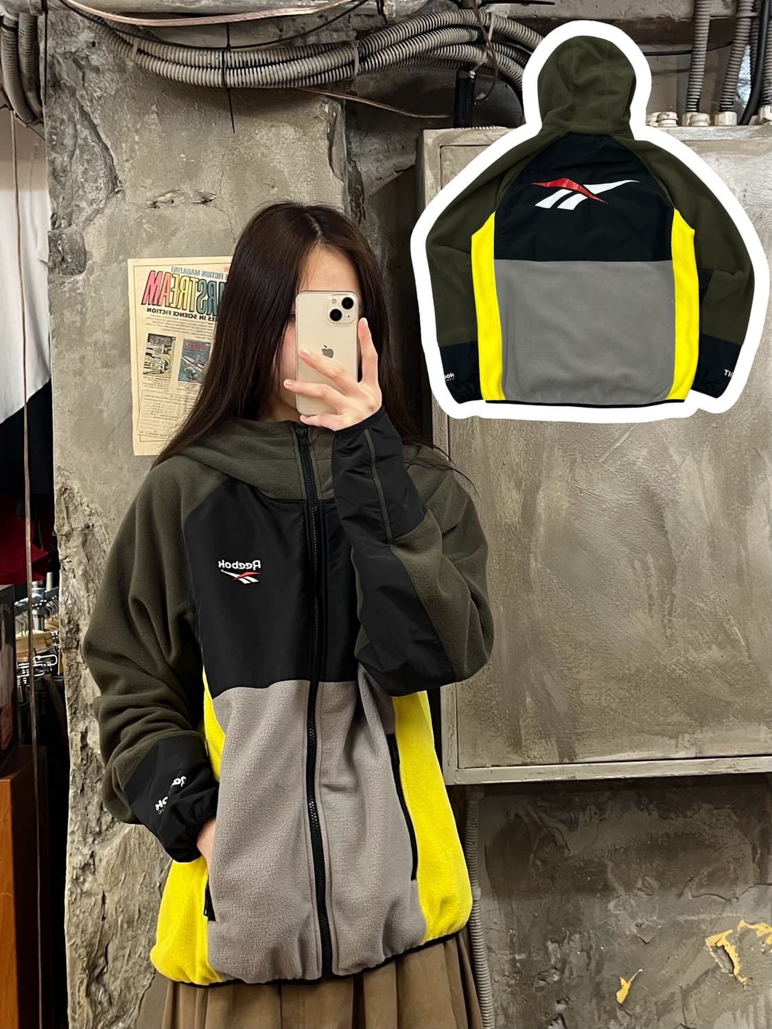 디스이즈네버뎃X리복 플리스 집업 M #csz591   상품이미지1