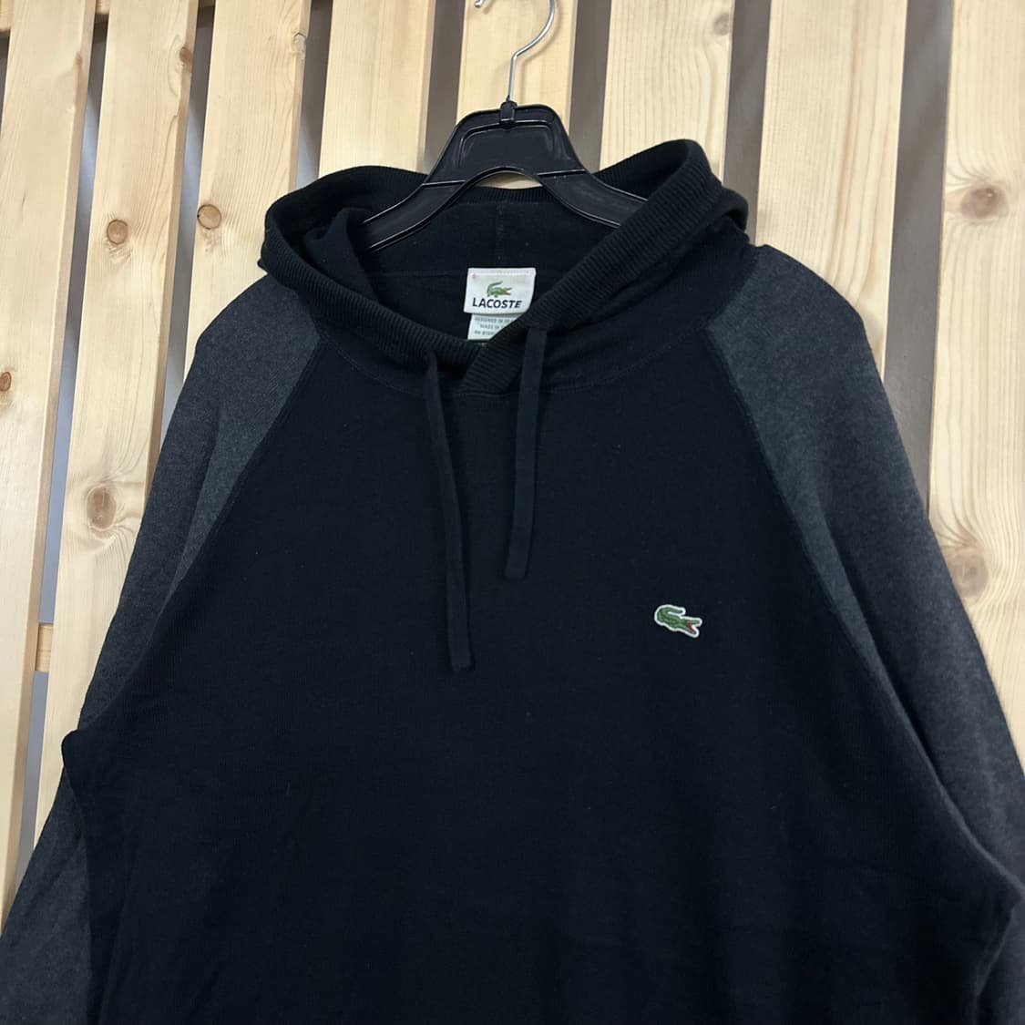 (L) 라코스테 블랙 나그랑 니트 후드티 상품이미지4