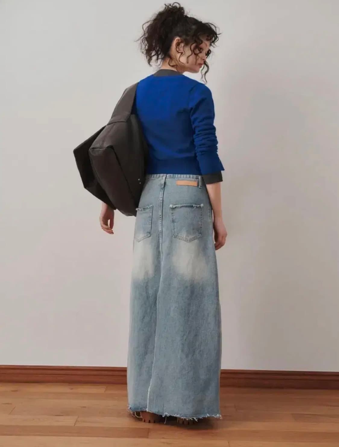 플리즈 프로젝트 맥시 데님 스커트 1 size 상품이미지2