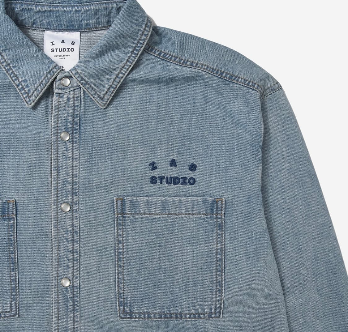 (새상품) 아이앱 스튜디오 데님 셔츠 블루_XL 상품이미지3