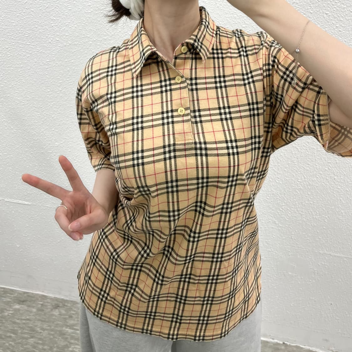 버버리 노바체크 pk반팔 L 상품이미지5