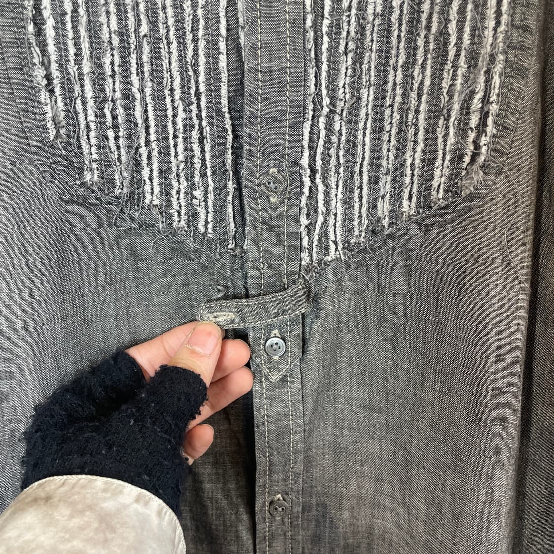 디젤 디스트레스드 턱시도 셔츠 상품이미지4