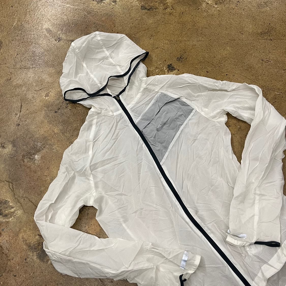 [정품/M] 나이키 화이트 바람막이 후드집업 b14 상품이미지1