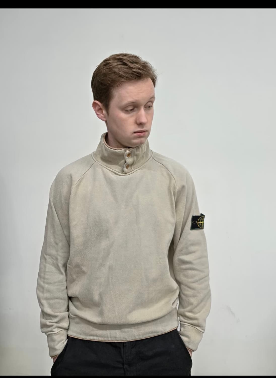 93SS 스톤아일랜드 베이지 플리스 풀오버 상품이미지3