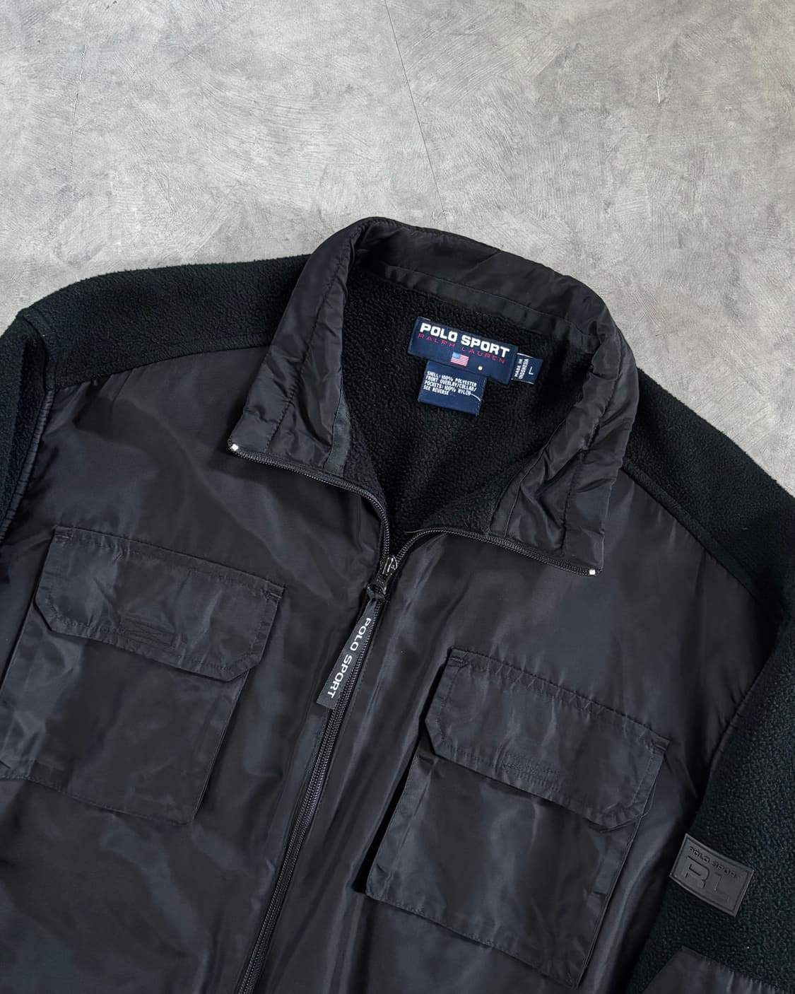 Polo 폴로 스포츠 블랙컬러 투포켓 나일론 플리스 자켓  상품이미지3