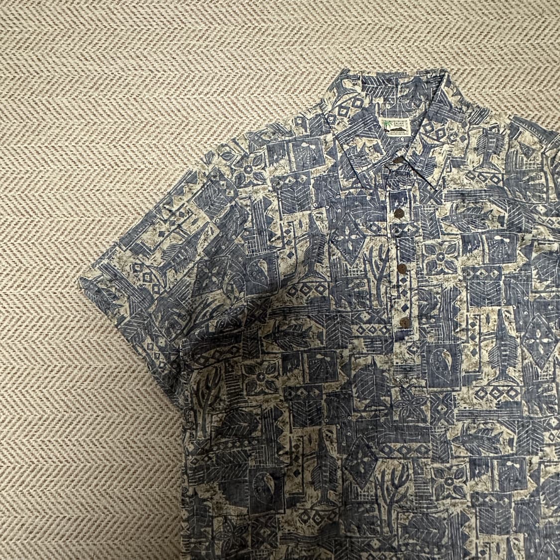 VINTAGE usa made hawaiian shirt half 상품이미지3
