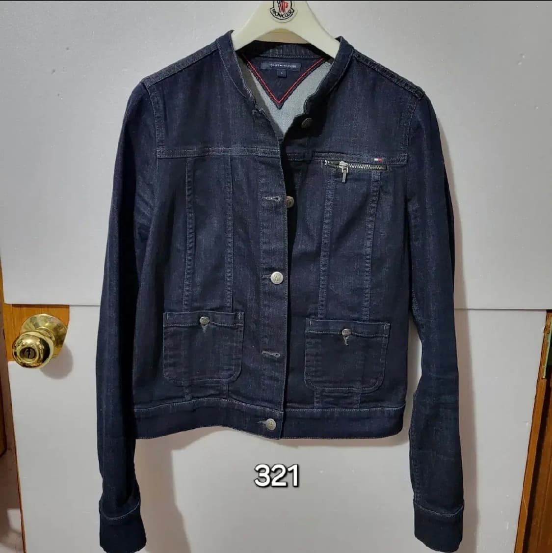 321 ) 타미 진 미디 크롭 청자켓 xs ~ s 날씬 55 상태최상 상품이미지1