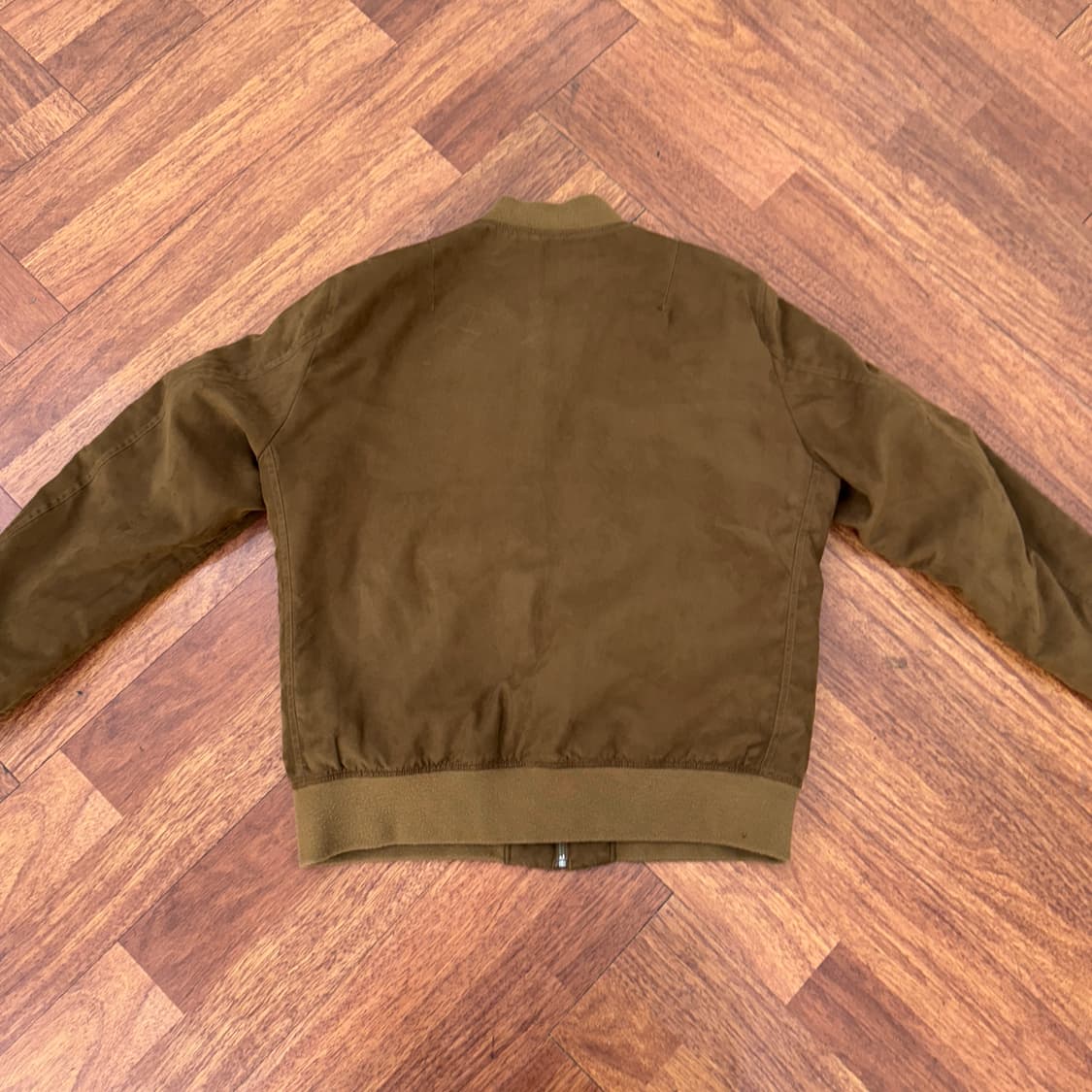 XL 유니클로 MA-1 스웨이드 블루종 자켓  상품이미지3